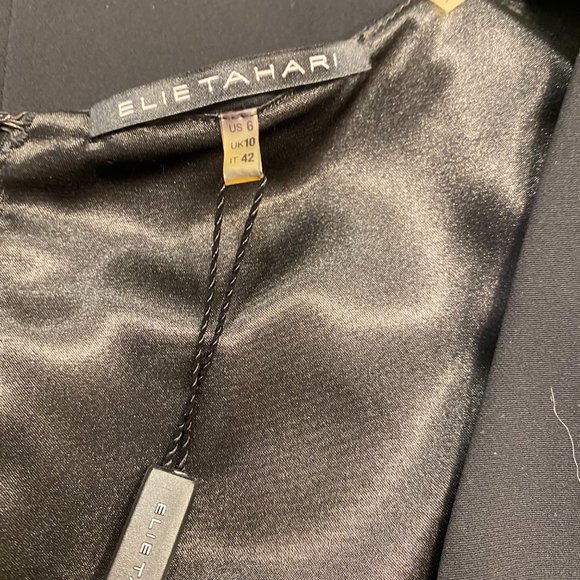 NWT Elie Tahari classic little black dress with a twist - Picture 7 of 12